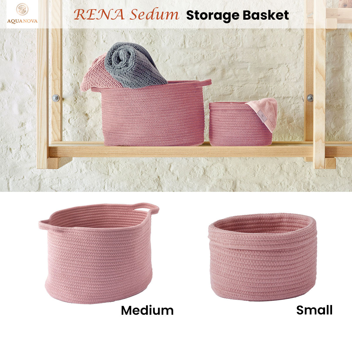 Aquanova Rena Sedum Storage Basket Small