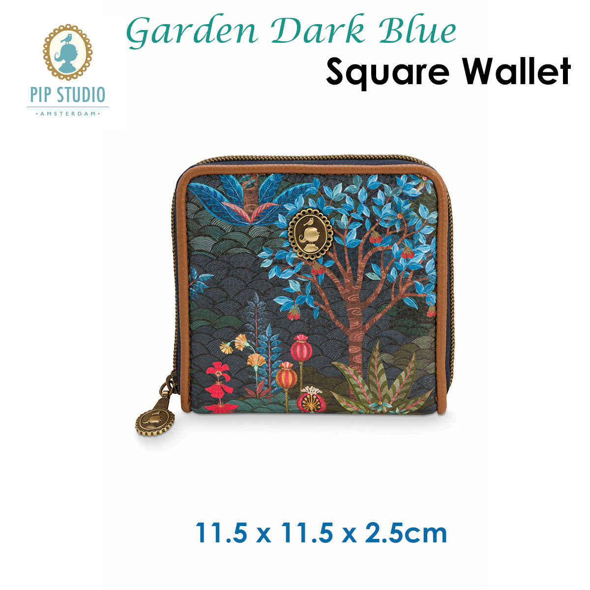 Pip Studio Garden Dark Blue Square Wallet