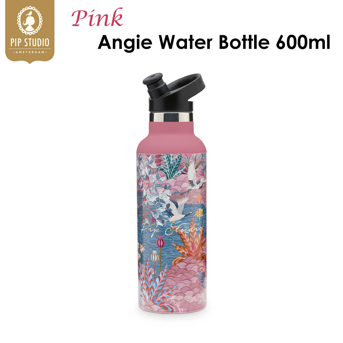 Pip Studio Angie Water Bottle Garden Pink 600Ml