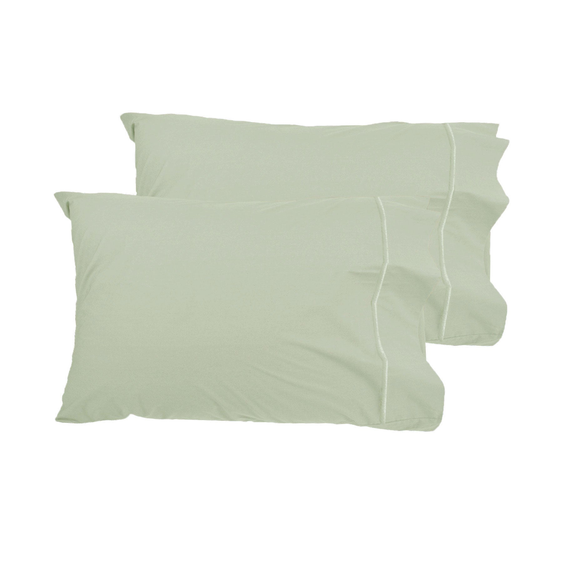 Grand Aterlier Pair Of Queen Sized Pillowcases - Fennel