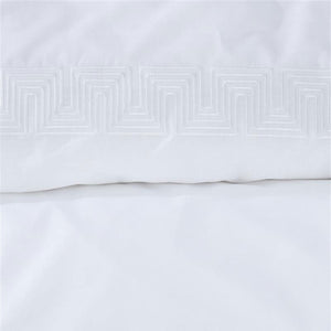 Riviera Maison Elowen White Cotton Quilt Cover Set