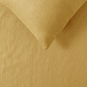 Vintage Design Homewares 100% Linen Ochre Quilt Cover Set