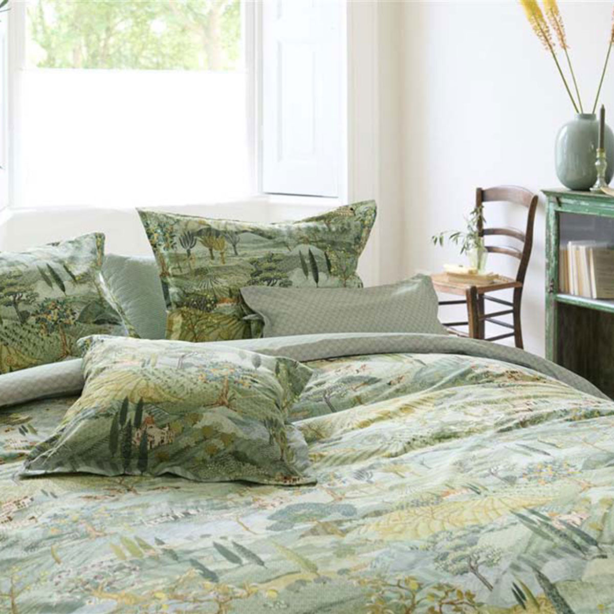 Pip Studio Toscana Green Cotton Quilt Cover Set