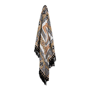 J Elliot Home Kasbah Luxury Fringe Throw 130 X 160Cm Black