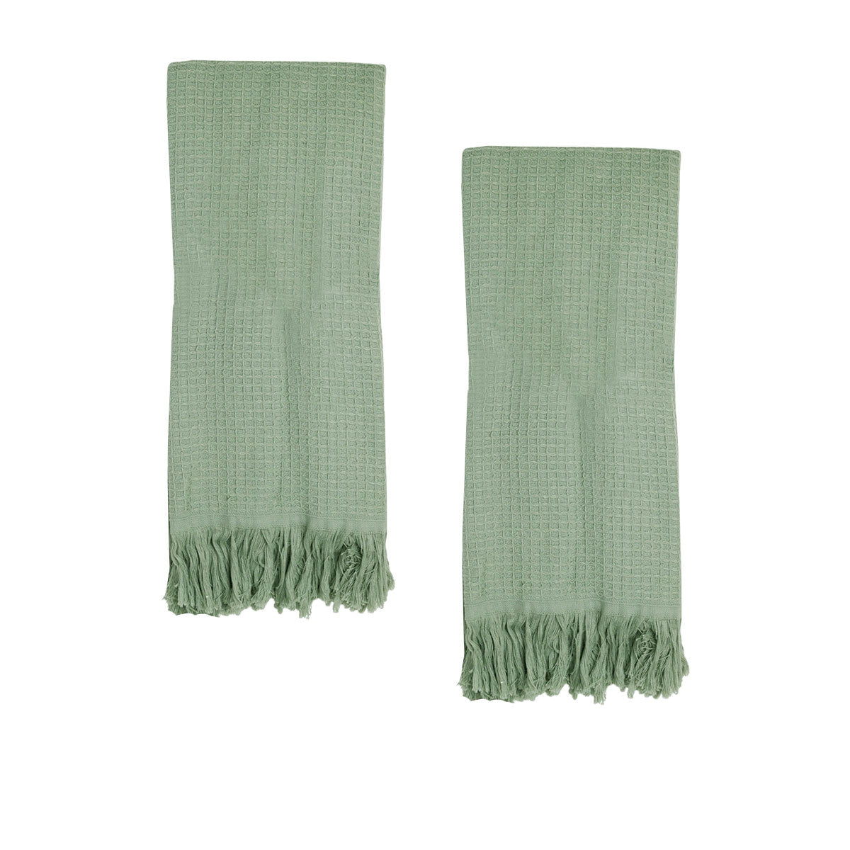 J Elliot Home 400Gsm Camila Set Of 2 Cotton Waffle Hand Towels 45 X 65 Cm Pistachio