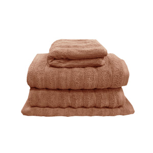 J Elliot Home Set Of 4 George Collective Cotton Bath Towel Terracota