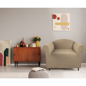 Elan Cambridge Extra-Stretch Couch Cover Linen One Seater