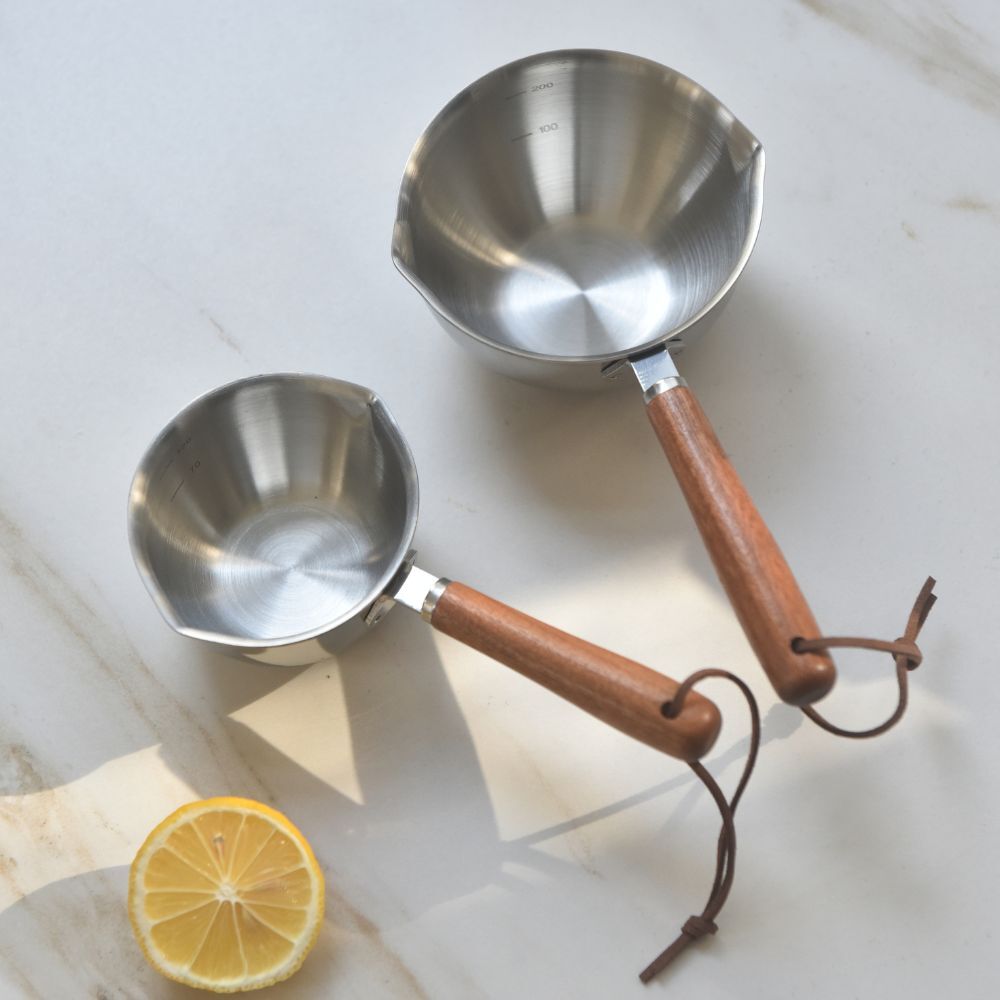 Kylin 304 Stainless Steel Oil Poured Pot With Wood Handle 120Ml