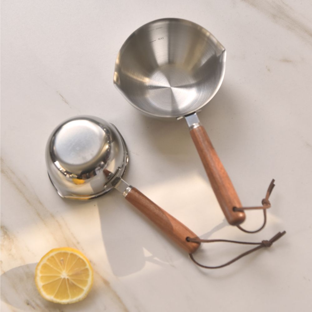 Kylin 304 Stainless Steel Oil Poured Pot With Wood Handle 120Ml