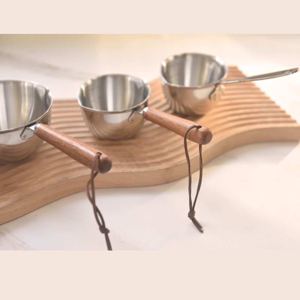 Kylin 304 Stainless Steel Oil Poured Pot With Wood Handle 120Ml
