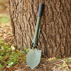 Survival Spade Camping Compass Mini Folding Shovel Comes With Carrying Pouch