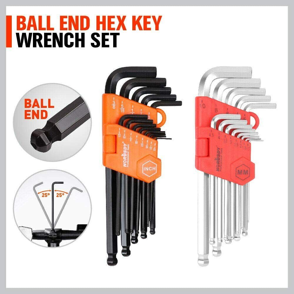 48-Piece Ratchet Wrench Set With Rolling Pouch Metric Sae Allen Key & Hex Spanner Kit