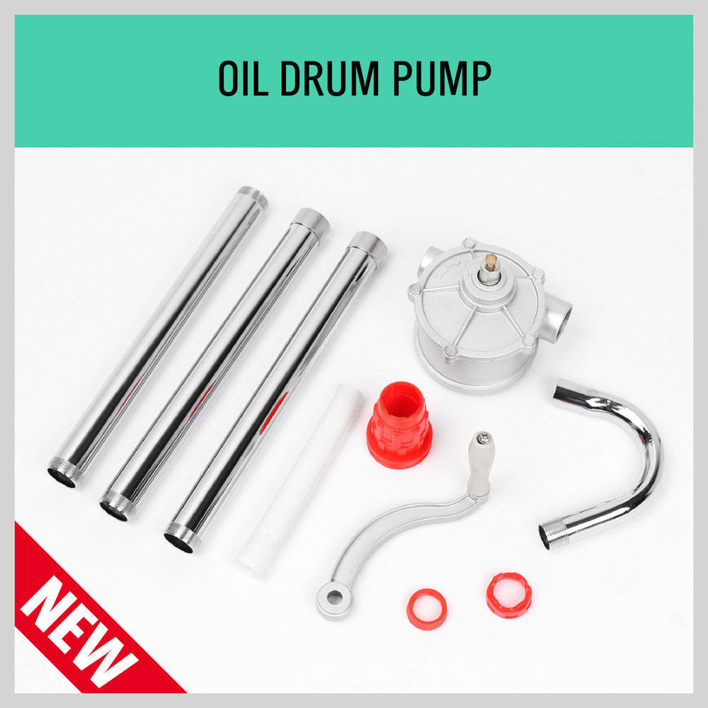 Aluminium Rotary Drum Pump Diesel Fuel Kero Oil Petrol 44 Gallon Hand