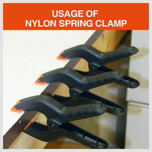 4Pc 9'' Strong Spring Clamps Heavy Duty Nylon Clip Quick Grip Black Large Size