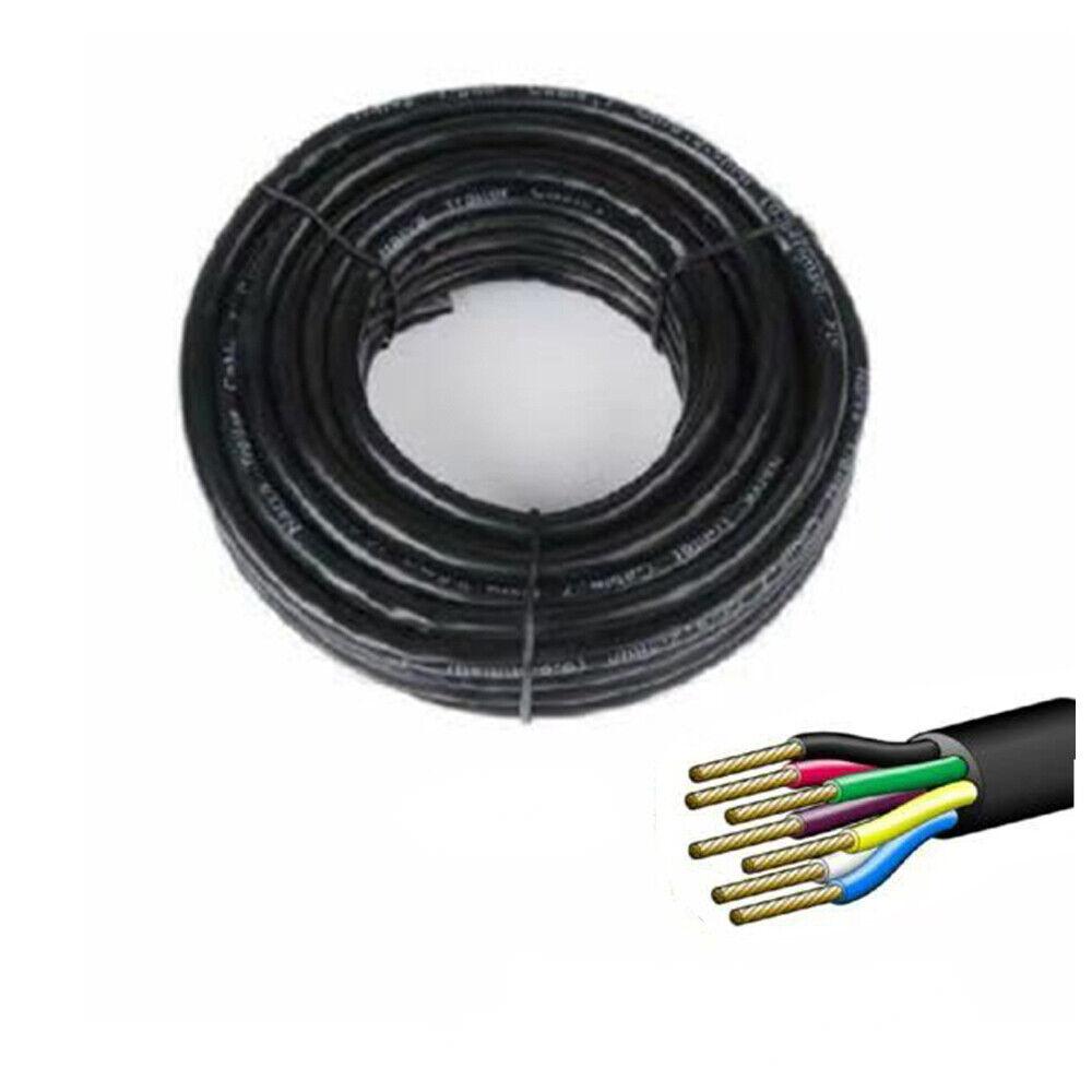 50M X 7 Core Wire Cable Trailer Automotive Boat Caravan Truck Coil V90 Pvc