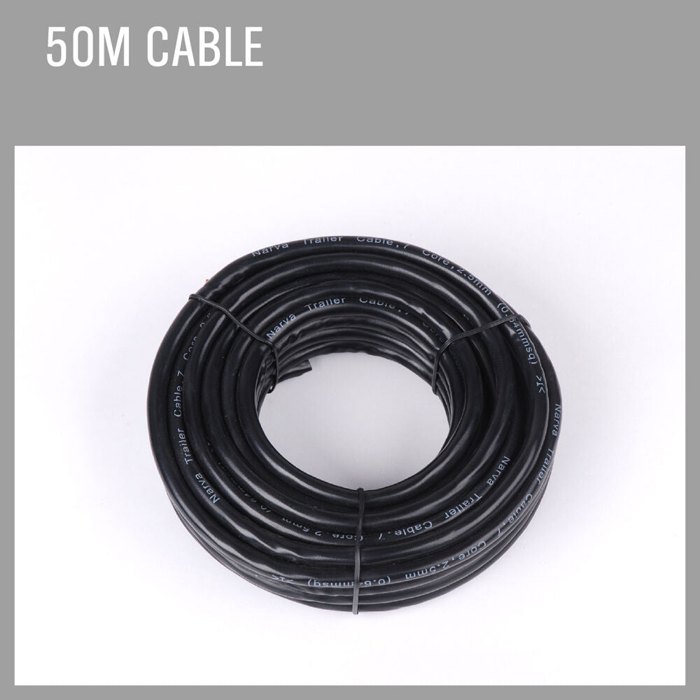 50M X 7 Core Wire Cable Trailer Automotive Boat Caravan Truck Coil V90 Pvc