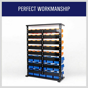 50-Piece Bin Wall Mounted Parts And Tool Storage Rack Organizer Rackfor Workshop Tools