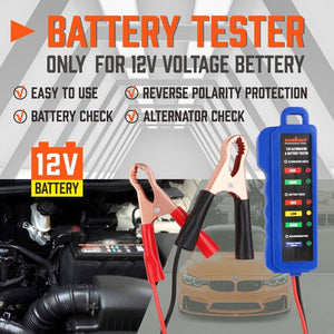 Digital 12V Alternator Battery Tester Car Load Automotive Voltage Check