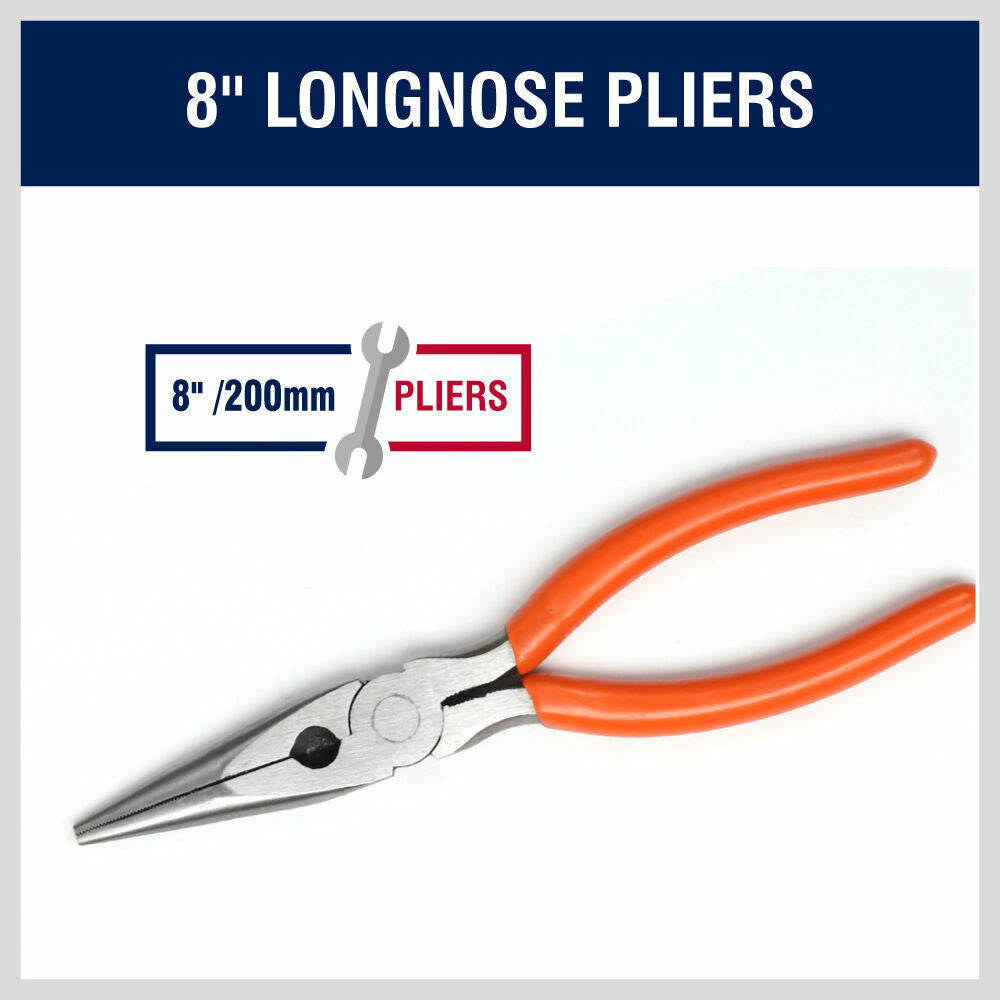 5Pc Pliers Set Diagonal Linesman Long Nose Groove Joint Slip