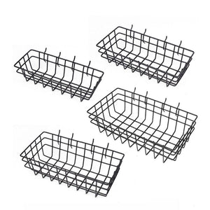 4Pc Pegboard Baskets Set Storage Bins Board Organizer Size Display Hangers