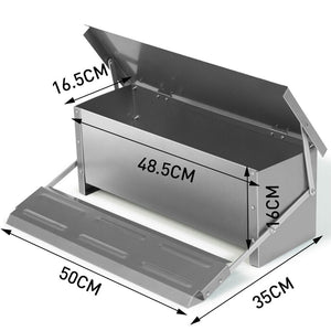 10Kg 12.5L Garden Farm Automatic Food Storage Box Stand Chicken Feeder Poultry