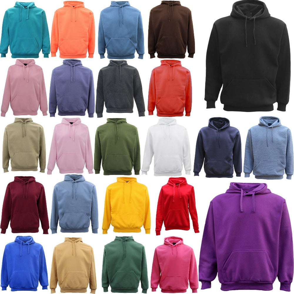 Adult Unisex Men's Basic Plain Hoodie Pullover Sweater Sweatshirt Jumper Xs-8Xl Light Grey 2Xl