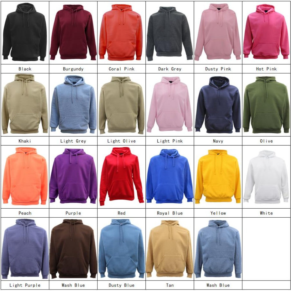 Adult Unisex Men's Basic Plain Hoodie Pullover Sweater Sweatshirt Jumper Xs-8Xl Light Grey 2Xl