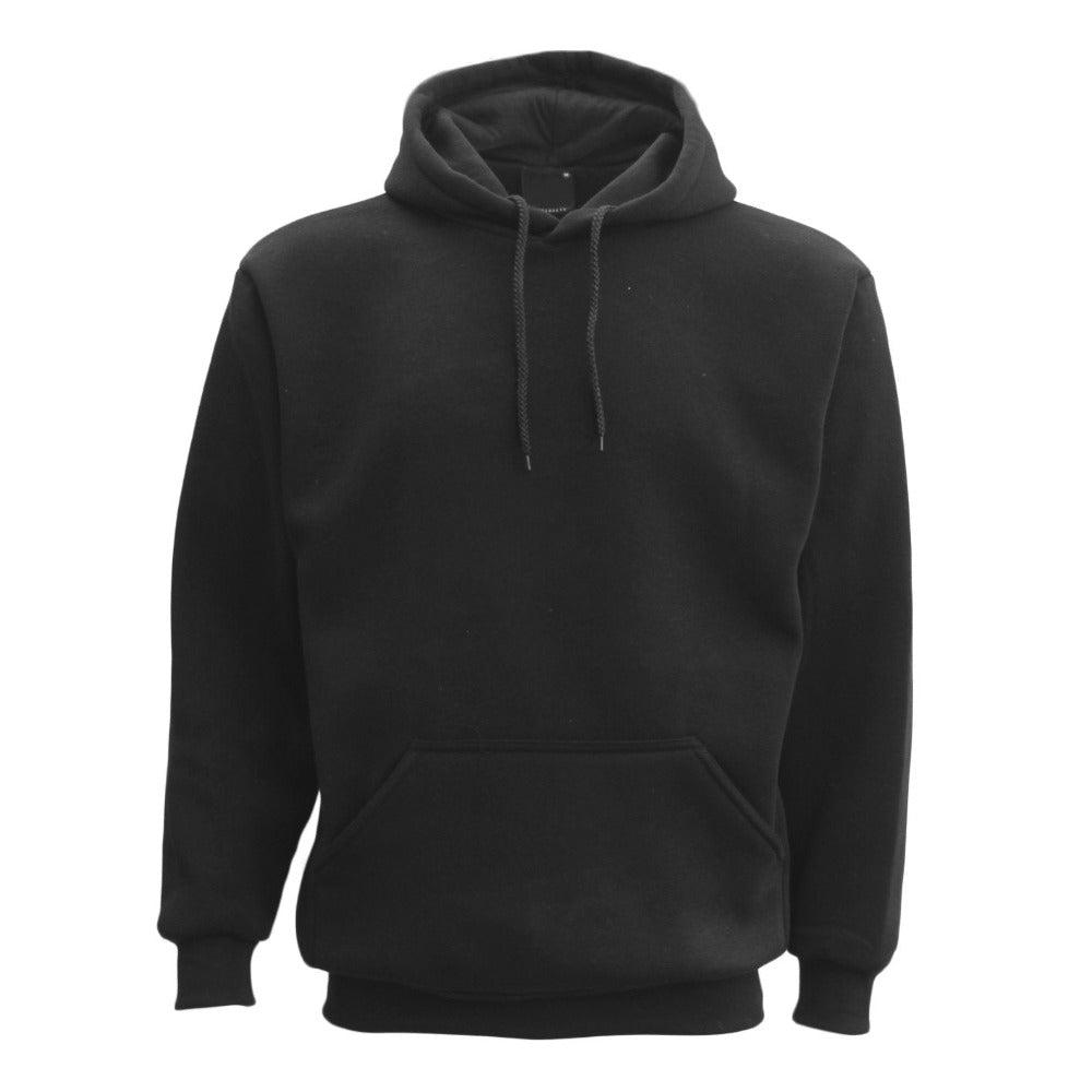 Adult Unisex Men's Basic Plain Hoodie Pullover Sweater Sweatshirt Jumper Xs-8Xl, Black