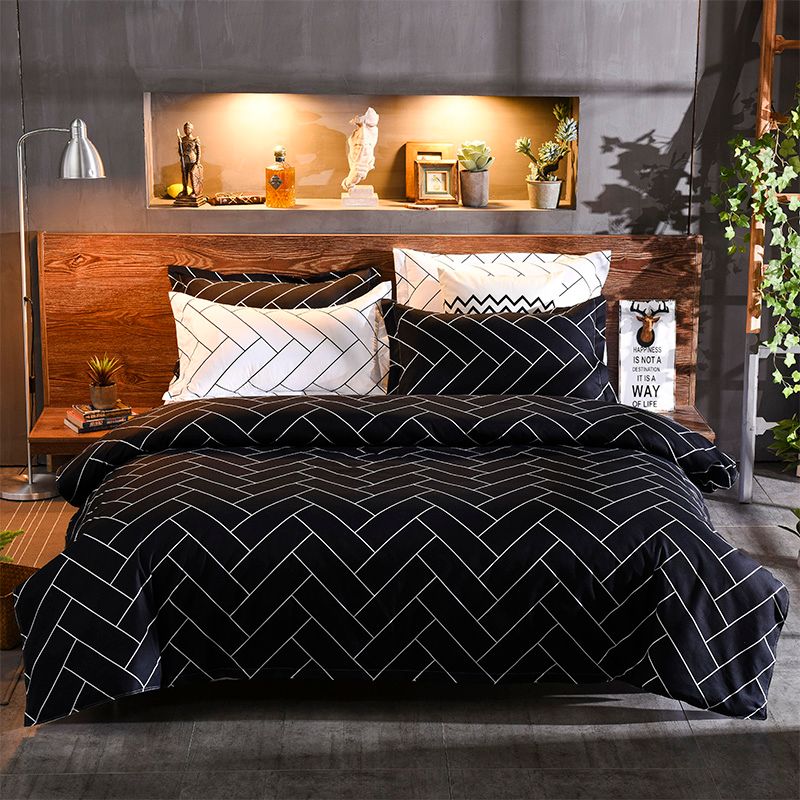 Black&White Size Duvet Quilt Cover Set