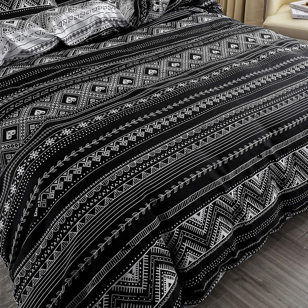 Hugo Reversible Super King Size Duvet Quilt Cover Set