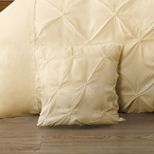 Diamond Pintuck Premium Ultra Soft Cushion Covers 2-Pack Yellow Cream