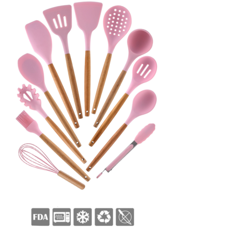 12Pcs Silicone Utensils Set Black