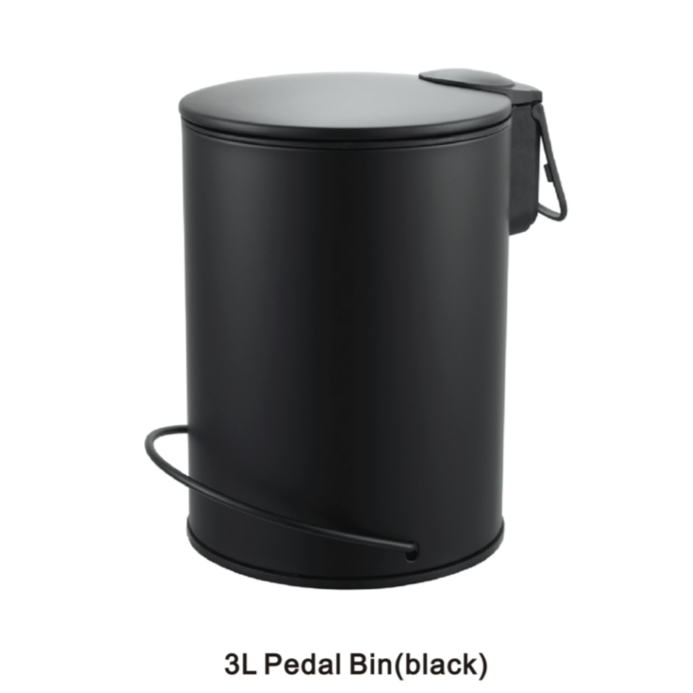 3L Soft Close Pedal Bin White