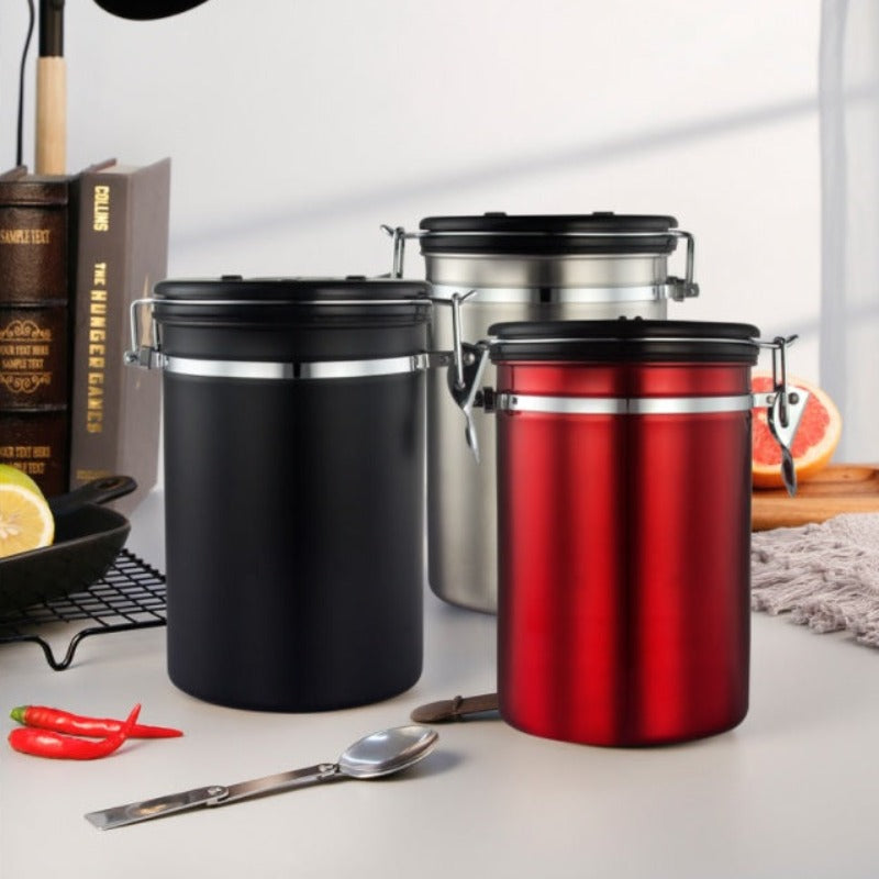 1.2L Storage Container With Spoon Black