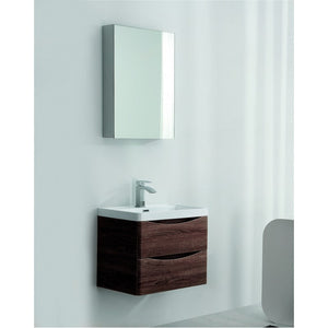 Ancona Wall Hung Bathroom Vanity 600Mm Rose Wood