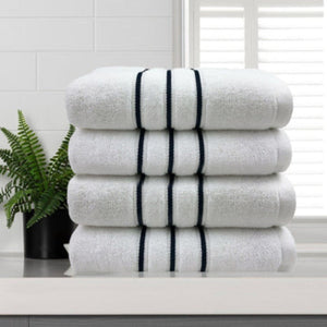 Amor Classic Dobby Stripe Super Soft Premium Cotton Face Washer 4 Pcs 650Gsm