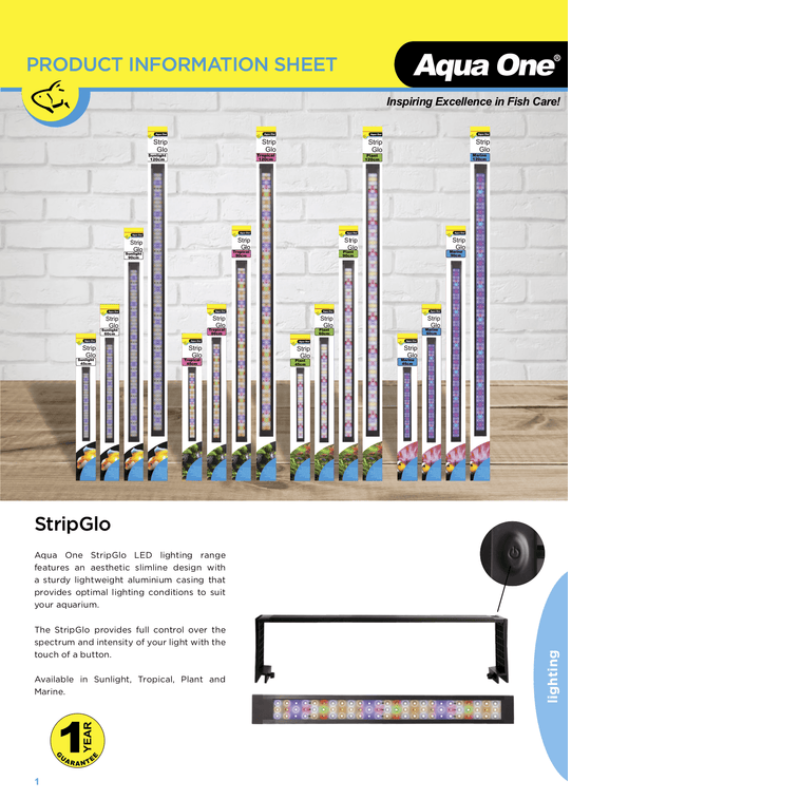 Aqua One Stripglo Marine Led Reflector 60Cm 17.5W