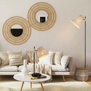 Yvette Rattan Floor Lamp