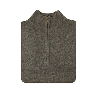 Jacksmith 100% Shetland Wool Half Zip Up Knit Jumper Pullover Mens Sweater Knitted