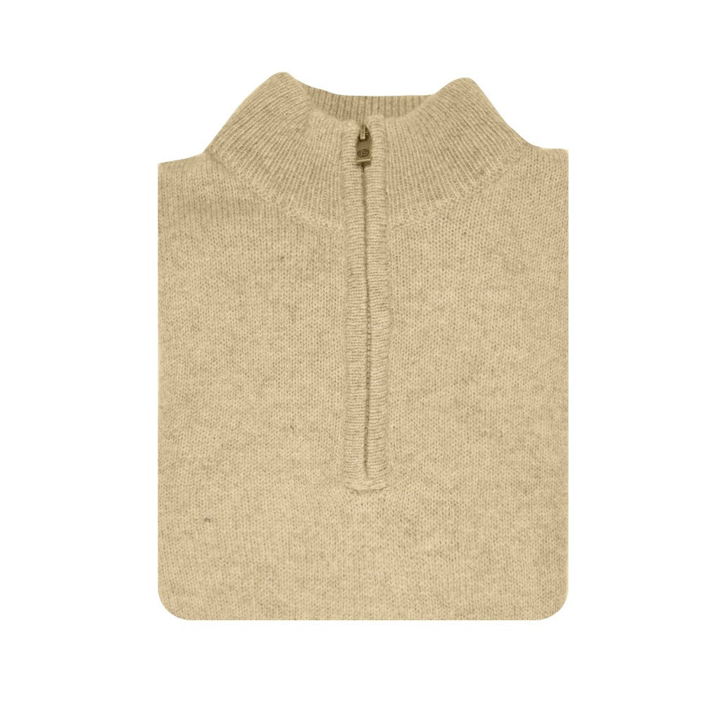 Jacksmith 100% Shetland Wool Half Zip Up Knit Jumper Pullover Mens Sweater Knitted