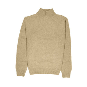Jacksmith 100% Shetland Wool Half Zip Up Knit Jumper Pullover Mens Sweater Knitted
