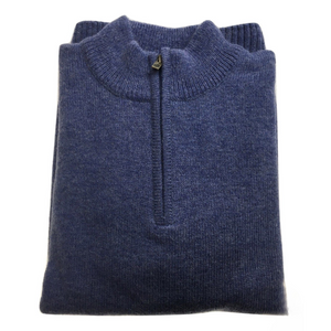 Jacksmith 100% Shetland Wool Half Zip Up Knit Jumper Pullover Mens Sweater Knitted