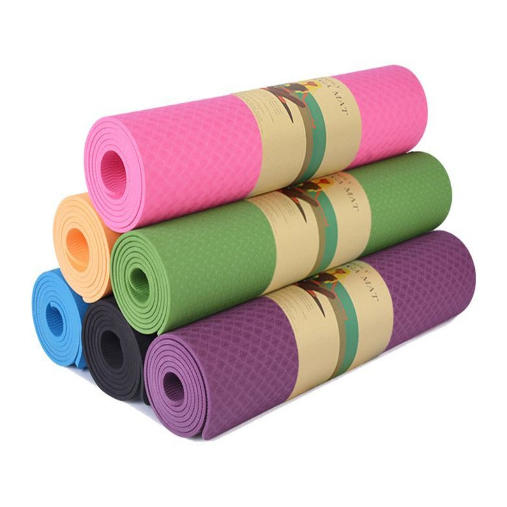 Yoga Mat Non-Slip Light Gym 1830X610x6mm Pilates Home Fitness Assorted Colours