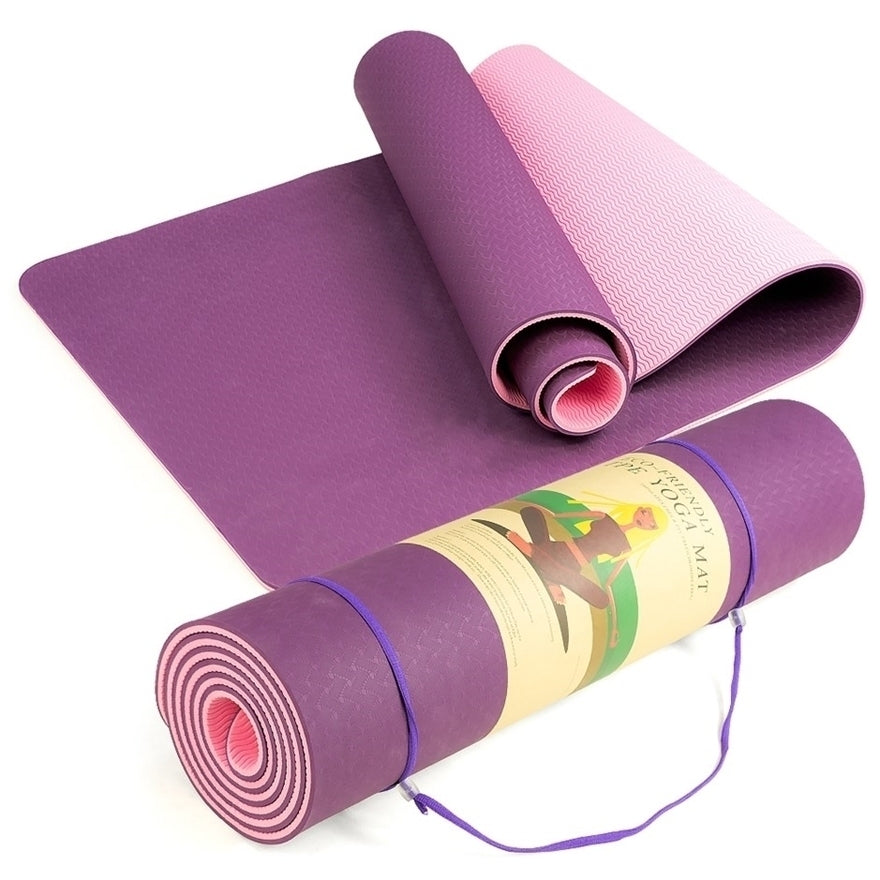 Yoga Mat Non-Slip Light Gym 1830X610x6mm Pilates Home Fitness Assorted Colours