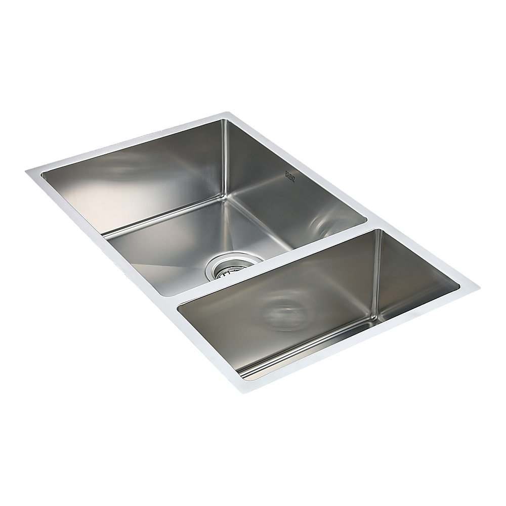 715X440mm Handmade Stainless Steel Undermount / Topmount Kitchen Sink With Waste