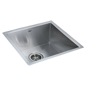 440X440mm Handmade Stainless Steel Undermount / Topmount Kitchen Laundry Sink With Waste