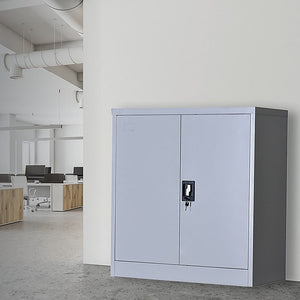 Two-Door Shelf Office Gym Filing Storage Locker Cabinet Safe