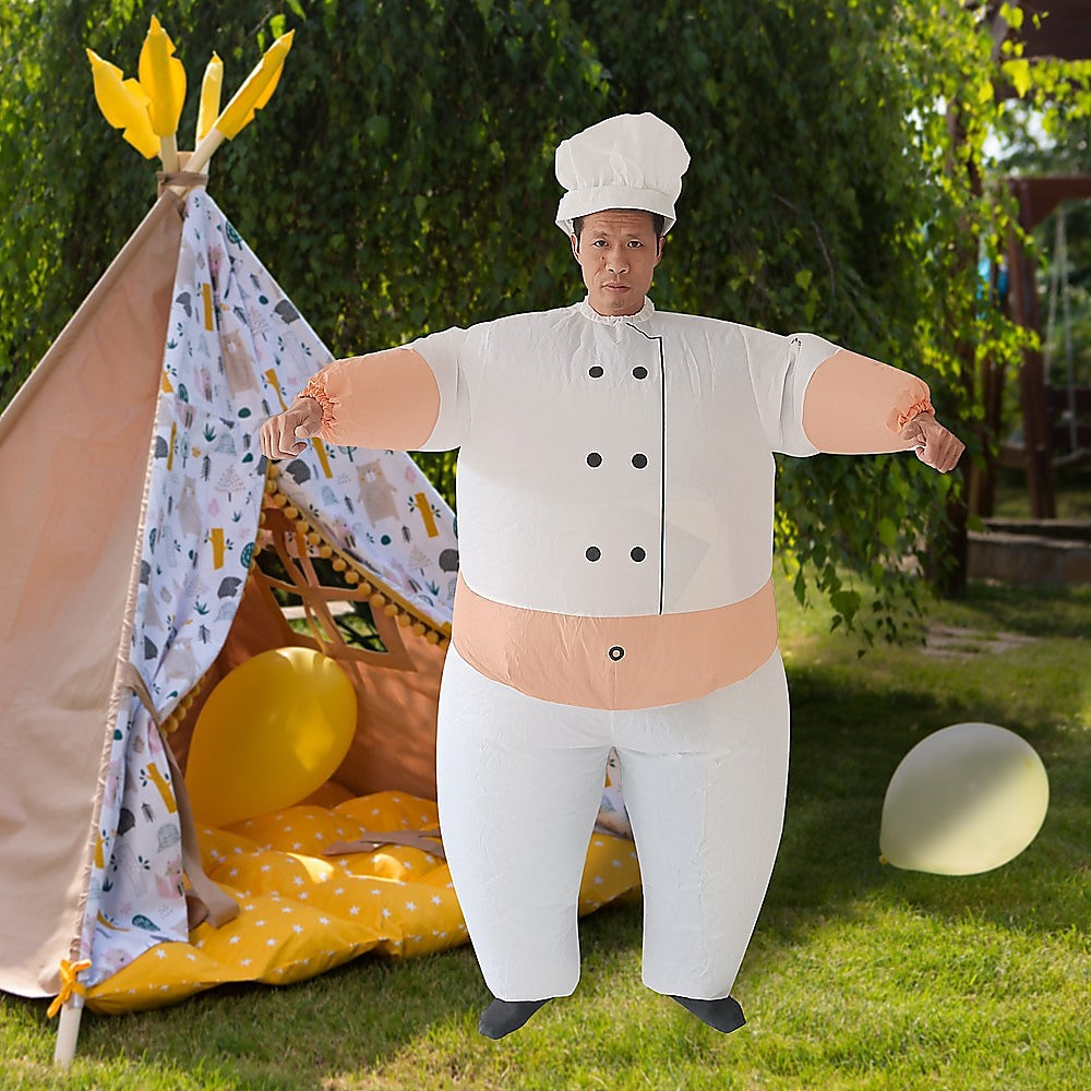 Chef Fancy Dress Inflatable Suit -Fan Operated Costume