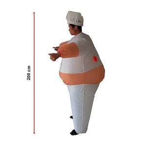 Chef Fancy Dress Inflatable Suit -Fan Operated Costume