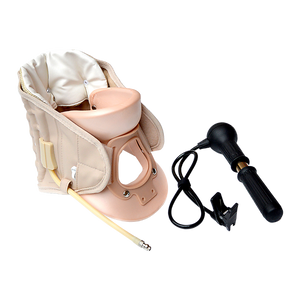 Neck Traction Air Decompression Support Brace Cervical Collar Hand Pump